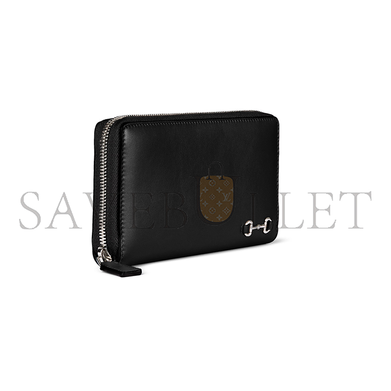 GUCCI ZIP AROUND WALLET WITH HORSEBIT 846954 (19*10.5*2.5cm) GUCCI ZIP AROUND WALLET WITH HORSEBIT 846954 (19*10.5*2.5cm)